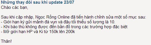 Phiên bản 055 game Ngọc Rồng Online có gì mới ?